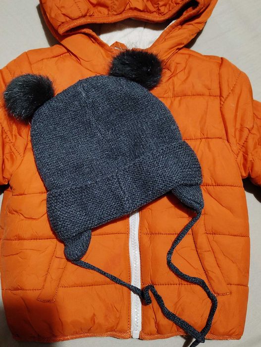 Зимно яке + шапка, 12-18м