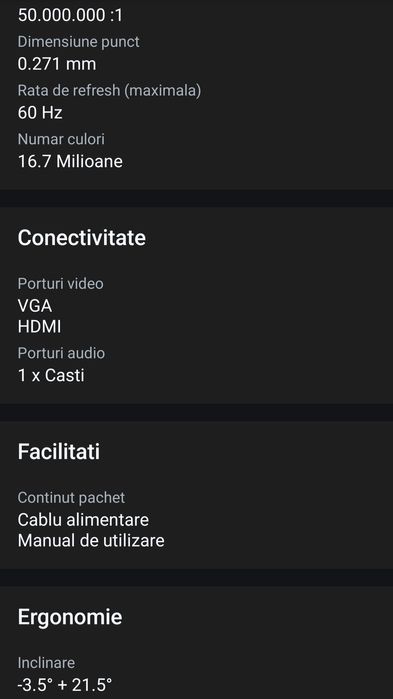 Monitor LED MVA AOC 23.6", Full HD, HDMI, Negru, 24B1H