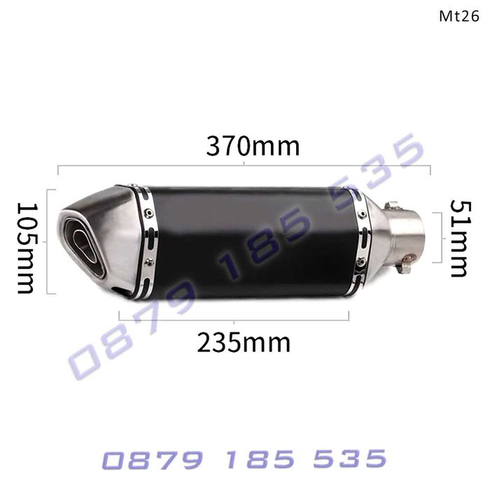 Ауспух AKRAPOVIC спортно гърне мотор 370 мм акрапович тунинг 37см