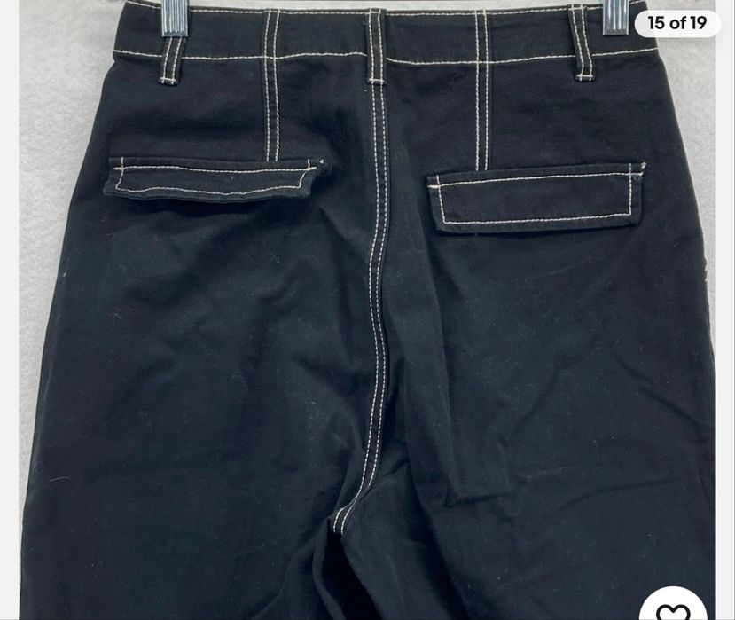 Дънки H&M черни с бяло