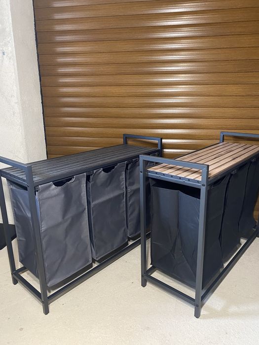 Кош за пране с рафт VASAGLE