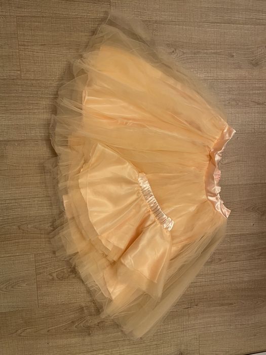 Fusta tulle mini-me culoarea peace-somon