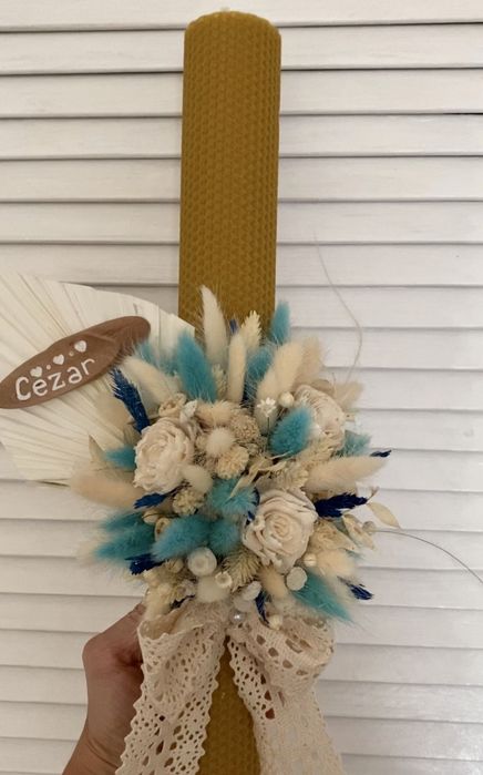 Lumanari din ceara botez/cununie/nunta, cu sau fără decorațiuni.