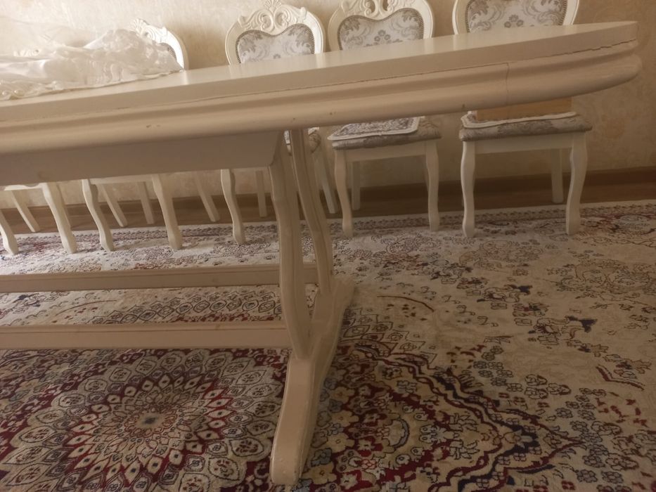 Стол со стульями, раздвижной стол 8000