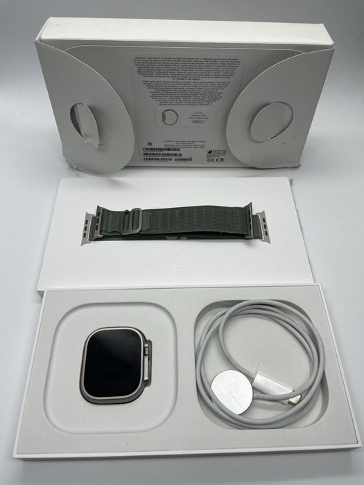 Ceas Apple Watch Ultra Titanium -49mm Green Alpine Loop (M) - CA NOU - Garantie