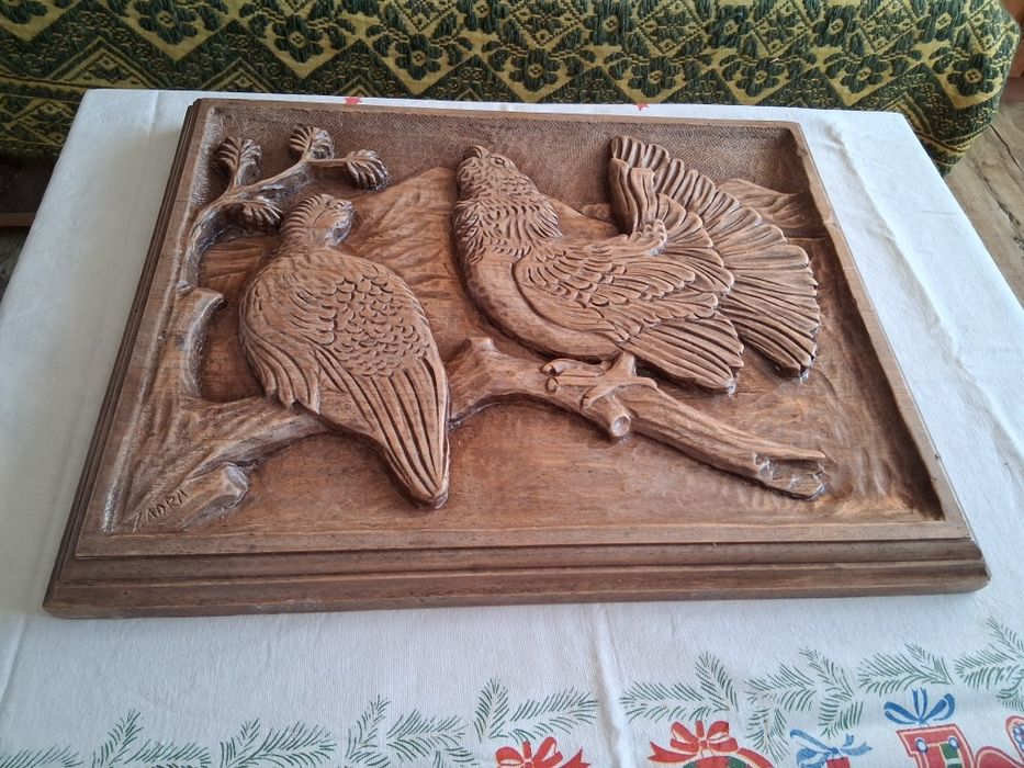 Tablou sculptat in lemn