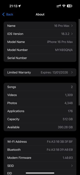 iPhone 16 pro max