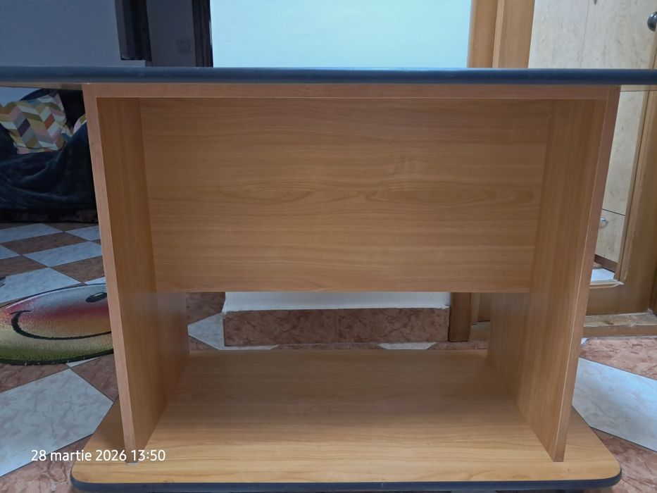 Masă/birou pe rotile culoare  maro deschis