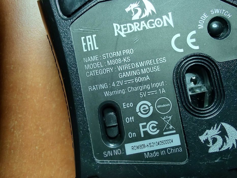 Mouse gaming Redragon Storm M808 USB 1600 dpi Iluminare de fundal RGB