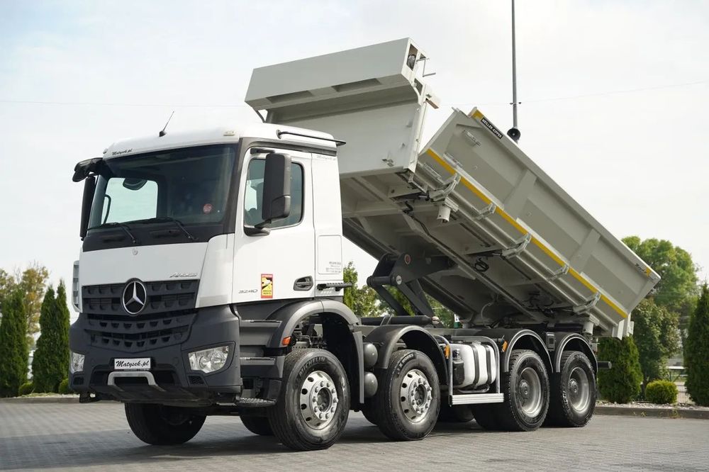 Mercedes-Benz AROCS 3240 / 8x4 / BASCULARE BILATERALĂ - 5,7 M / OBOR ȚIUNE LATERALĂ HIDRAULICĂ / AUTOMAT / EURO 6 /