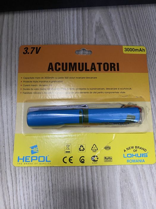 Acumulatori 3V / 3000mA / Model : 18650