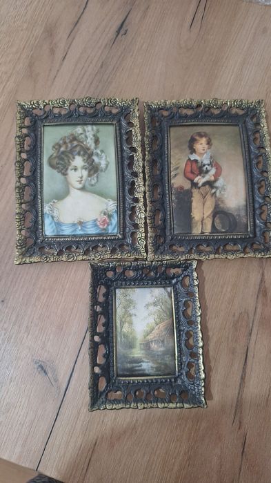 Картина шелкография бронзовая рамка