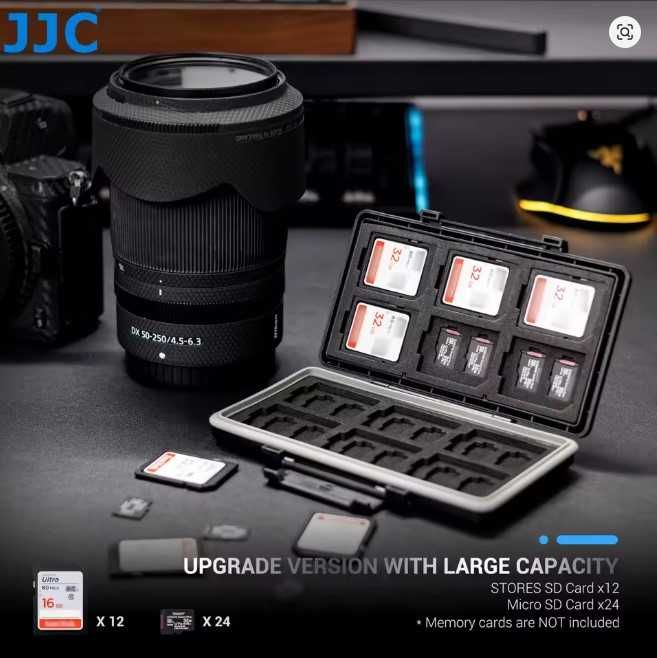 Калъф кутия за SD Card и MicroSD JJC влагоустойчив побира 12 СД Карти
