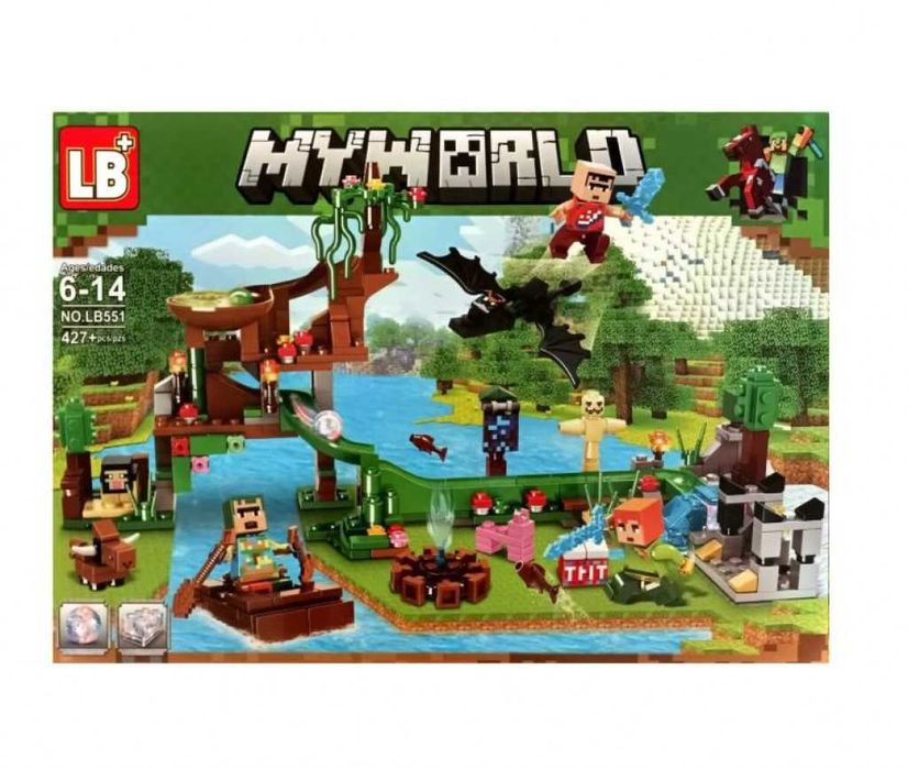 Детски Конструктор Minecraft Майнкрафт със светещи елементи