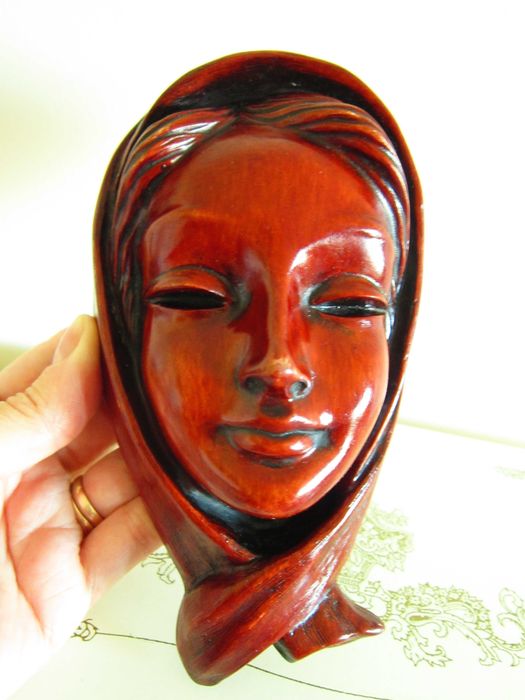 cadou rar arta  Achatit original Fecioara Maria Madonna Germania'60