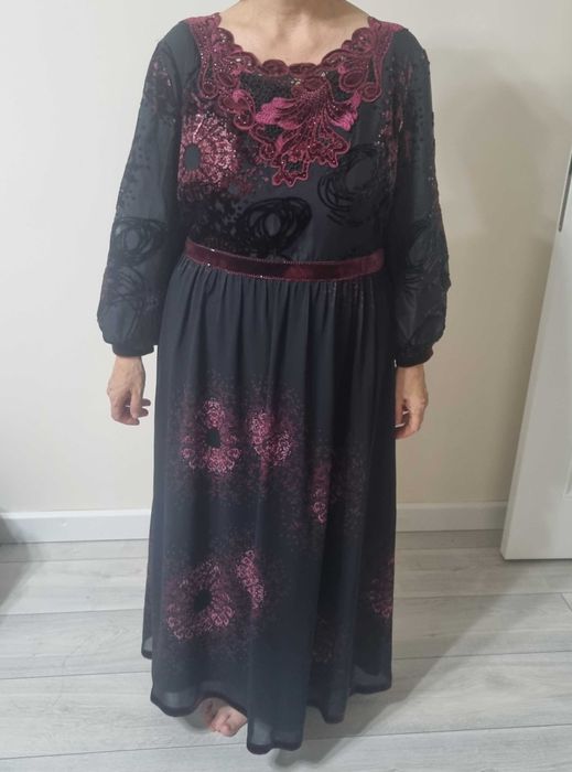 Платье шифон-велюр турция