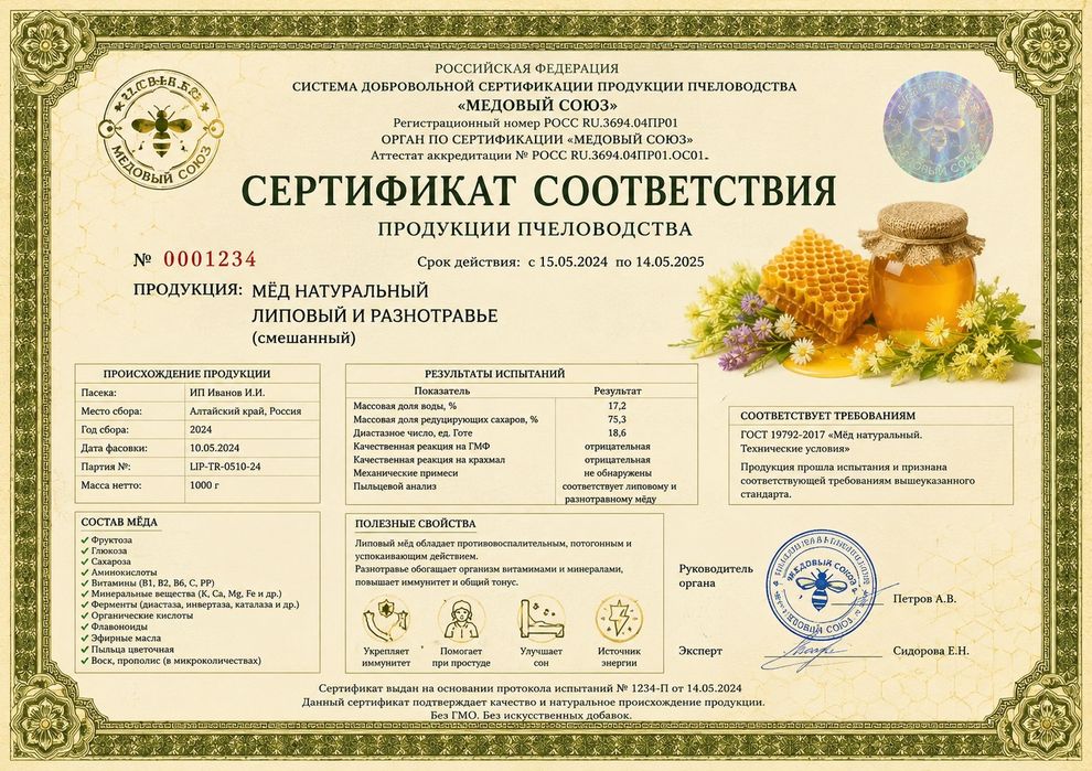Мёд Россия Алтайский край