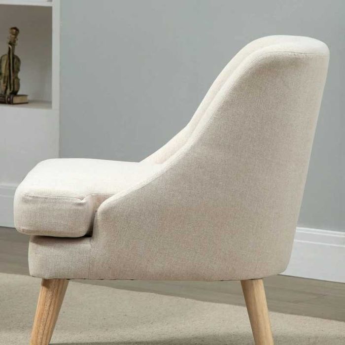 Фотьойл HOMCOM с ленен вид, подлакътник, тапициран релаксиращ фотьойл