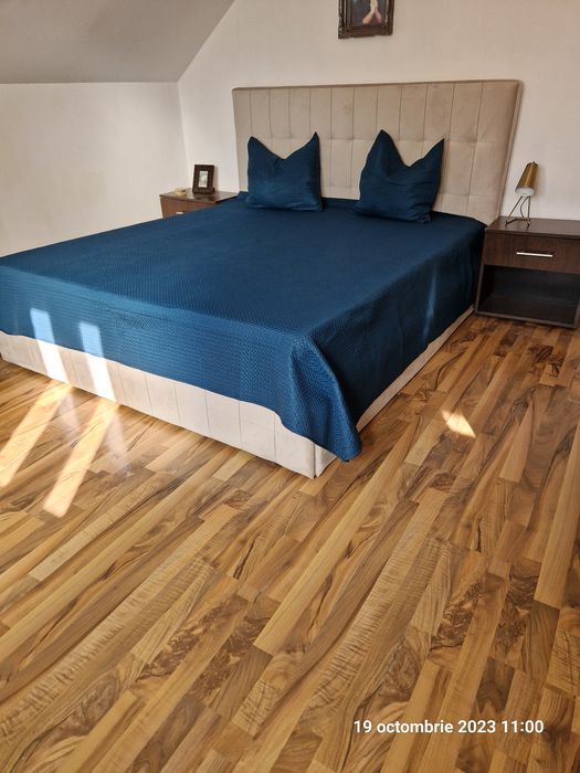 Perdea alba noua, cu broderie
