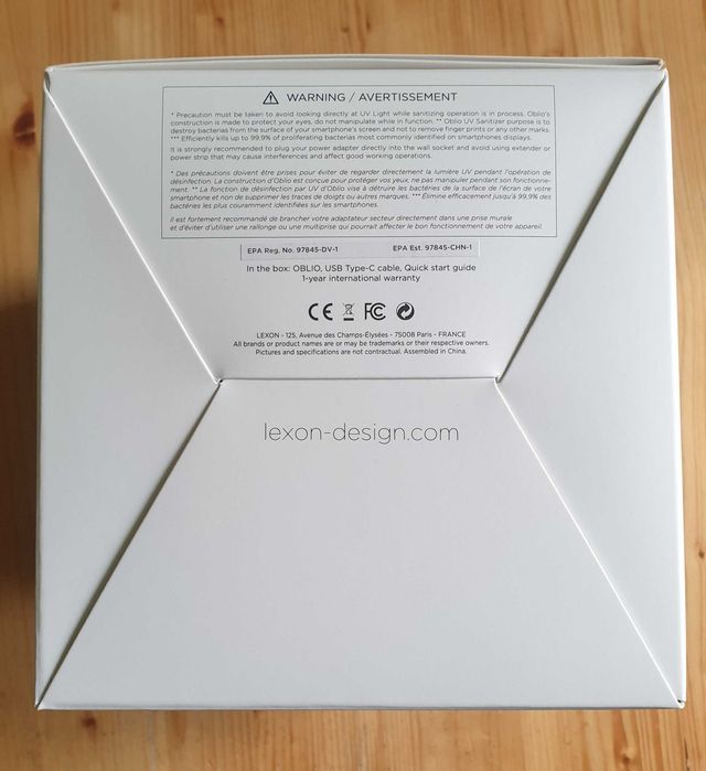 Stație wireless 2in1 pentru încărcare și sterilizare telefon. Sigilat. Lexon