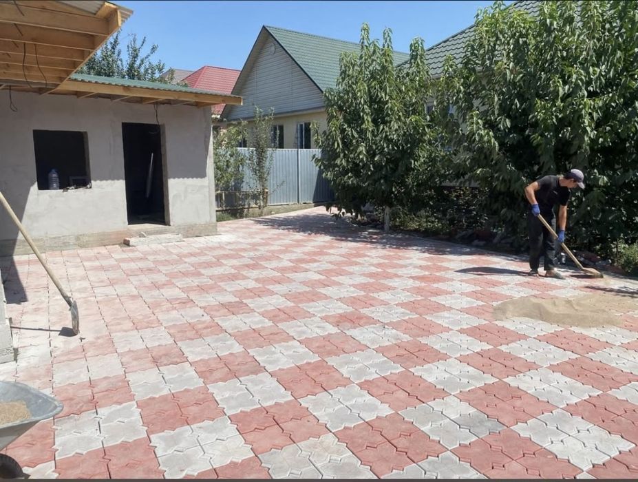 Укладочные работы, брусчатки