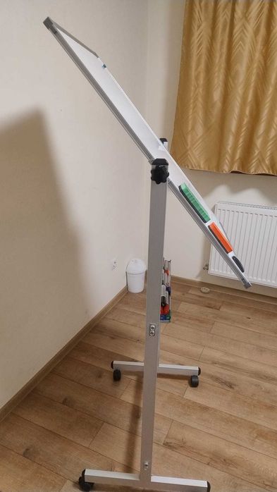 Tabla rotativa/whiteboard mobil cu 2 fete multifunctional, 60x90 cm