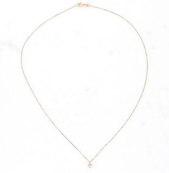 Colier aur roz, 18kt, diamant natural.Nou,certificat, Black Gold Italy