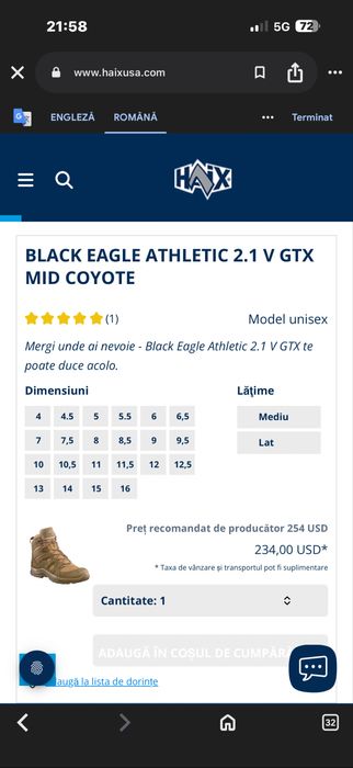 Haix bocanci noi sigilati marimea 41