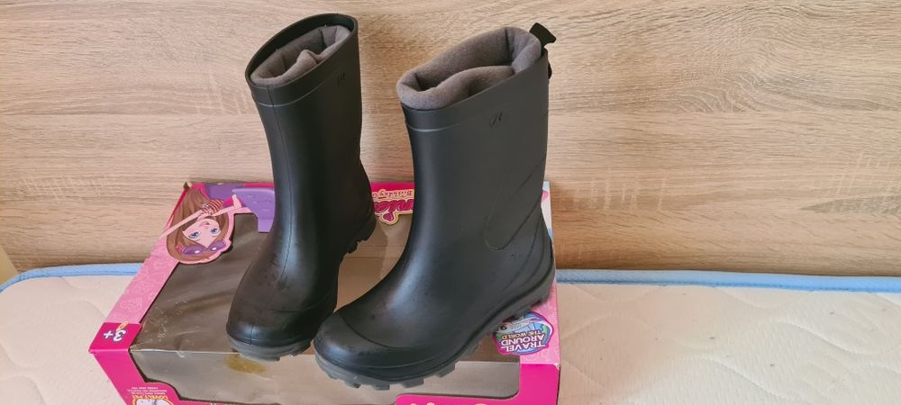 Деттски ботушки за дъжд с подплада