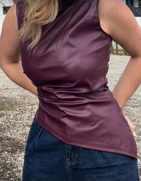 Кожен тренди топ бордо