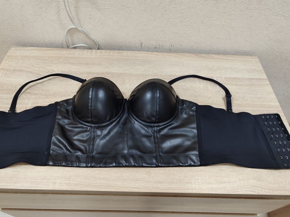 Крос топ женский кожаный