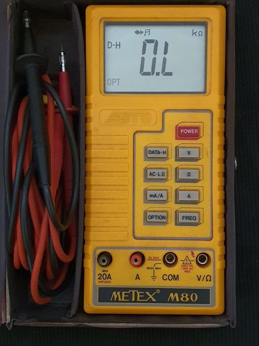 Multimetru autoscalar la cutie, Metex m80, calitate f buna.