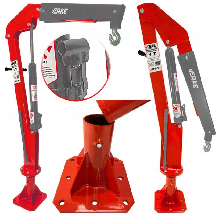 Macara hidraulica rotativa, capacitate 1 tone, prindere in podea,