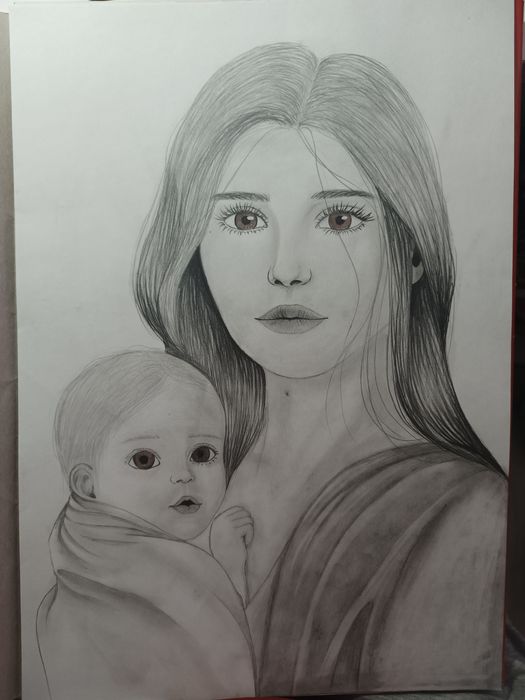 Картина карандашами В формате А3