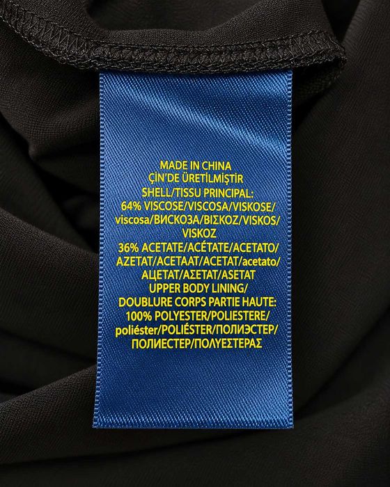 Salopetă Polo Ralph Lauren damă, neagră, din viscoză, croială elegantă cu decolteu petrecut, mărimea M