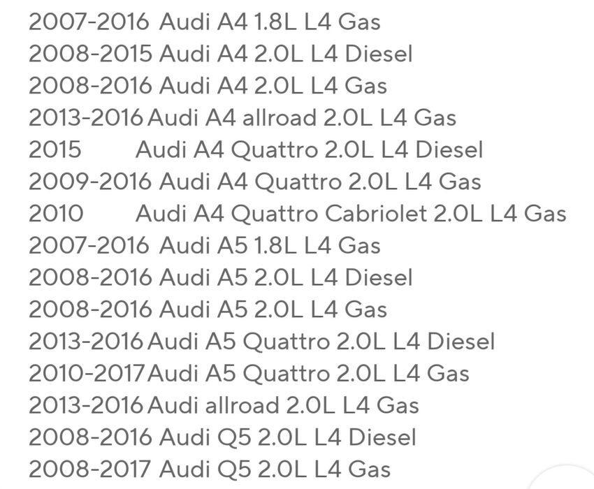 Filtru de aer sport cu debit mare Audi A4, A5, Q5 1.8 L 2.0 L