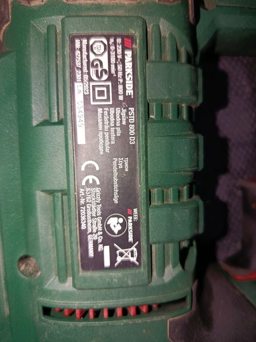 Vând fierăstrău pendular Parkside PSTD 800 D3