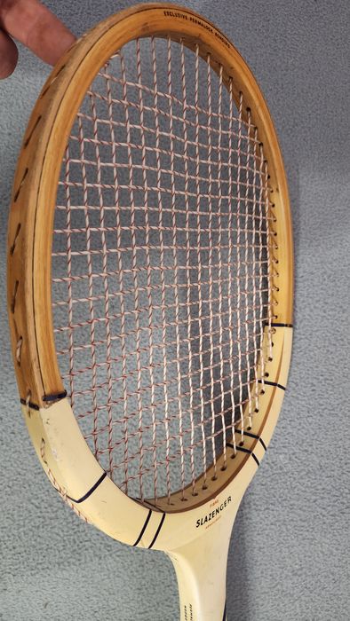 Rachetă de tenis din lemn vintage Slazenger