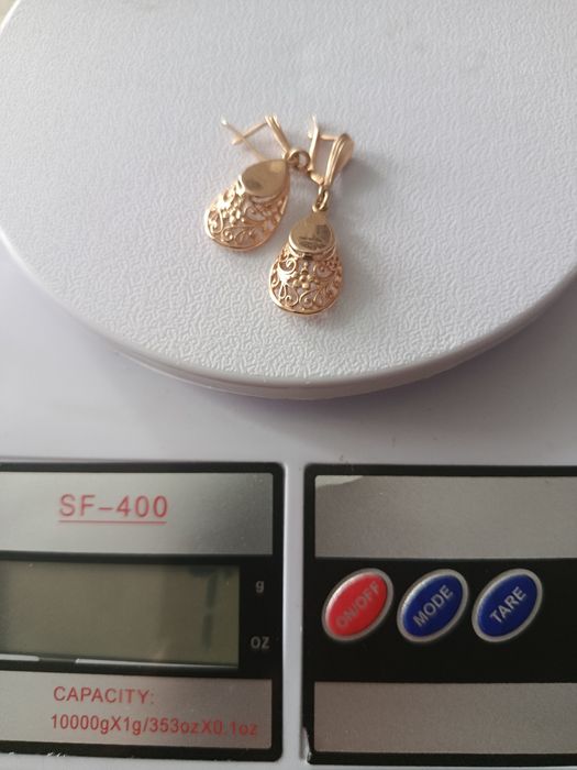 Золотые серьги 583 пробы
