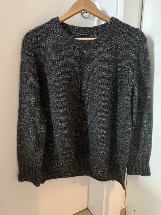 Pulover negru metalizat Massimo Dutti lana alpaca