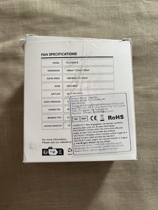 Thermalright TL-C12CW-S X3 – set 3 ventilatoare PC 120mm ARGB albe