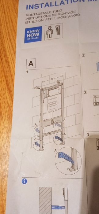 Geberit suport fixare cadru