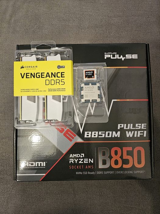 Kit Ryzen 7 9800x3d/Ryzen 5 9600x, 32GB DDR5, B850M