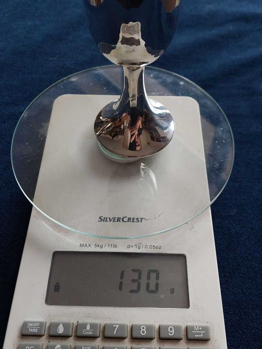 Сребърни чаши,проба 800  за вино вода - 180- 250 мл.сребърна чаша