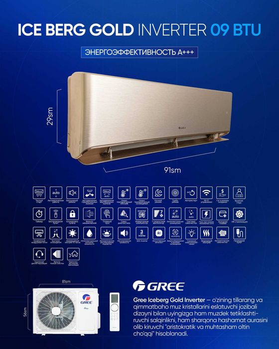 Кондиционер Gree оригинал Установка сразу