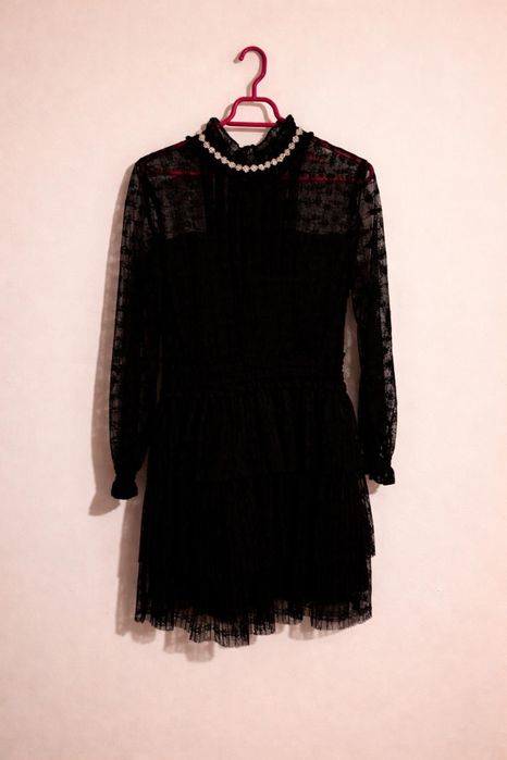 Sandro Paris Black Lace Mini / Short Dress