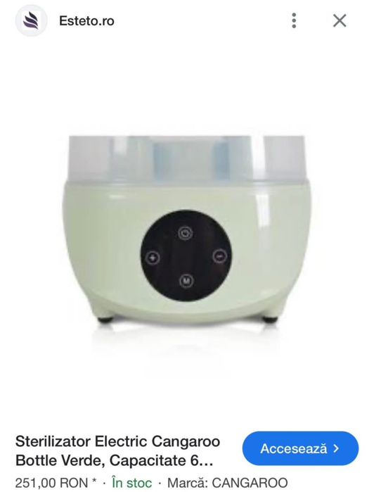 Sterilizator electric Cangaroo Bottle