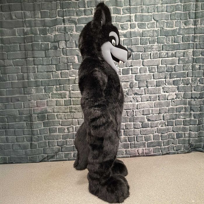 Costum mascotă lup adult profesional pentru evenimente și petreceri