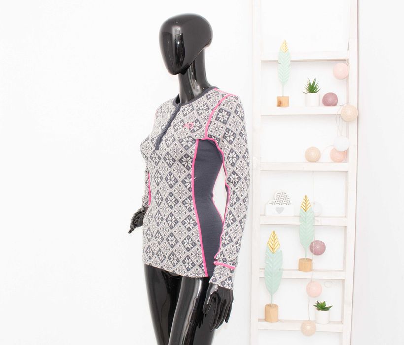 Kari Traa дамска мерино блуза сива термо бельо от мериносна вълна S