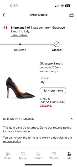 Уникални обувки Giuseppe Zanotti като нови